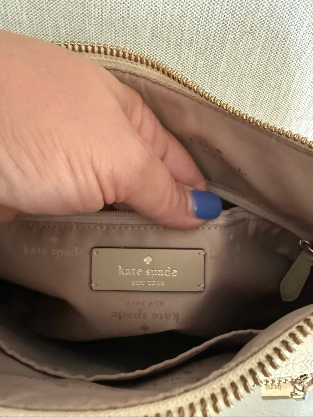 kate spade cream pebbled leather crossbody bag